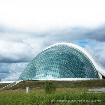 Long Space Space Frame Tremuss de telhado Artium Skylight Glass Roof Dome Estrutura